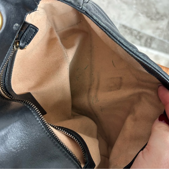 Authentic Gucci GG Marmont Small Shoulder Bag Black - Picture 6 of 16